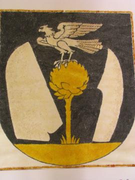 Erb obce Šarišské Sokolovce vyskladaný z úrody Erb obce Šarišské Sokolovce vyskladaný z úrody