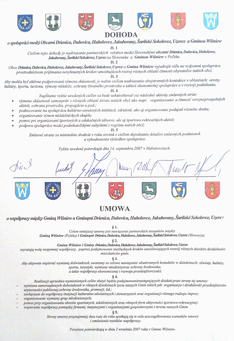 Fotogaléria Zmluva partnerské obce (2) Zmluva partnerské obce