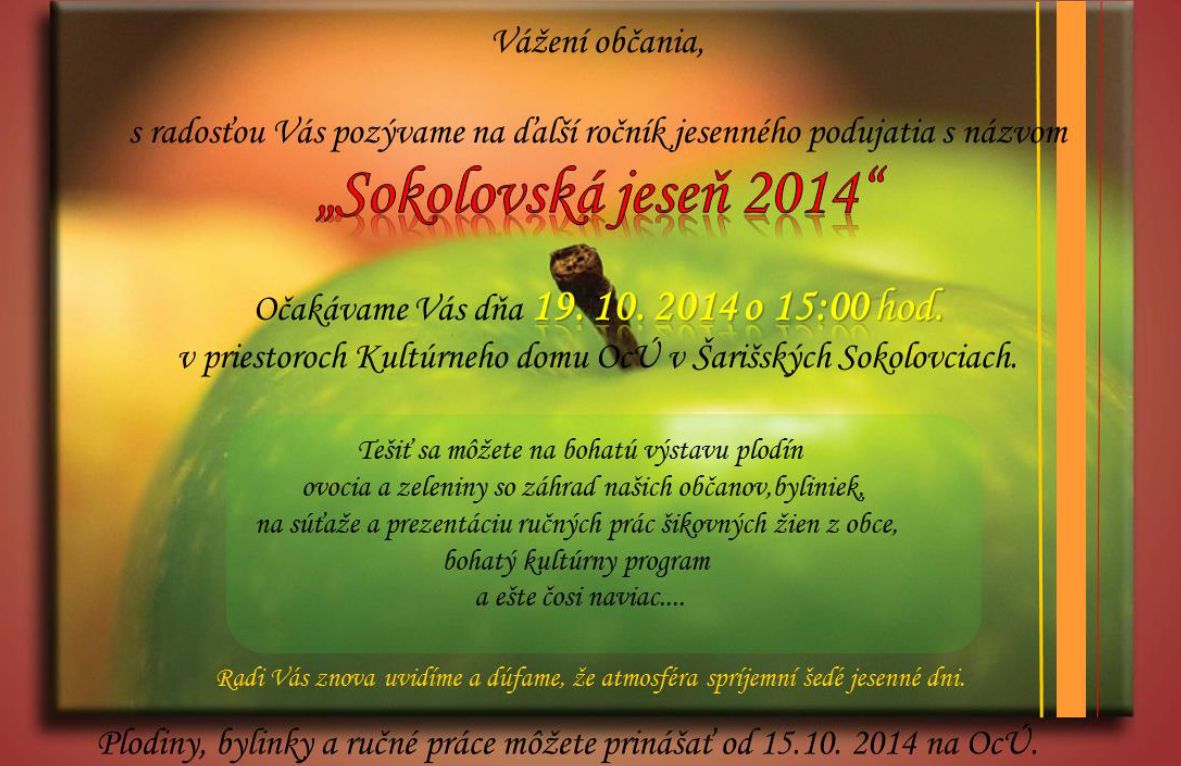 Fotogaléria Sokolovská jeseň 2014 (1) Sokolovská jeseň 2014